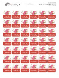 DINOSAUŘI MINI štítky 22x22 mm (42ks)