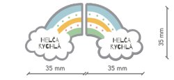 DUHA samolepka na boty 70x35mm (20ks)