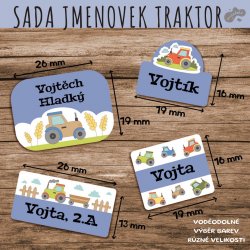 Sada TRAKTOR mini štítky (60ks)