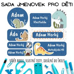 Sada DINOSAURUS jmenovky (42ks)