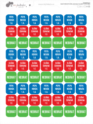 SADA ČTVERCOVÝCH MINI - jmenovky pro více dětí 17x17mm (63ks)