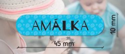 NAŽEHLOVACÍ jmenovky SADA OVÁL 45x10mm (45ks)