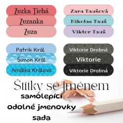 SADA OVÁL jmenovky 45x10mm (45ks)