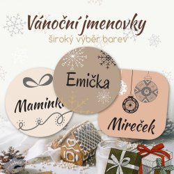 VÁNOCE 20 jmenovky - SADA (20ks)