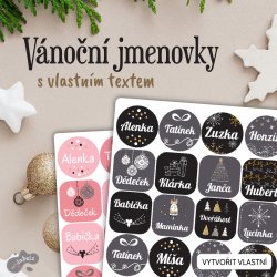 VÁNOCE 20 jmenovky - SADA (20ks)