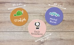 ZVÍŘÁTKA ZNAČKY MINI štítky 22mm (42KS)