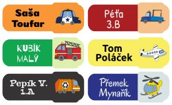 Nažehlovačky DOPRAVNÍ PROSTŘEDKY 45x17mm (27ks)