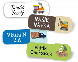 Nažehlovačky DOPRAVNÍ PROSTŘEDKY 45x17mm (27ks)