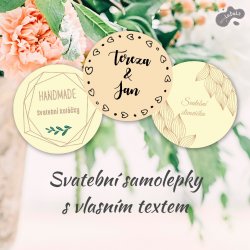 HANDMADE samolepky domácnost 44mm (12ks)