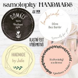 HANDMADE samolepky domácnost 44mm (12ks)