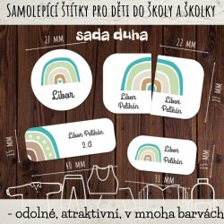 Sada DUHA jmenovky (40ks)