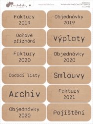 NA DÓZY - SADA samolepek 70x28mm (12ks)