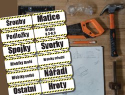NA DÓZY - SADA samolepek 70x28mm (12ks)