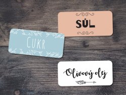 OBDÉLNÍK UNI - SADA štítků 45x20mm (24ks)