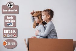 Nažehlovací jmenovky ZÁLIBY (60ks)