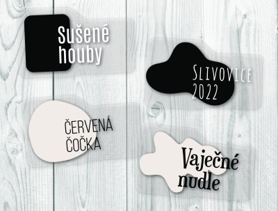 TRANSPARENTNÍ SKVRNA - SADA samolepky 71x42mm (8ks)