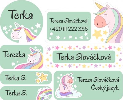 Nažehlovací JEDNOROŽEC sada (42ks)