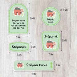FAUNA SADA, nálepky se jménem (45ks)