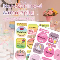 NAROZENINOVÉ jmenovky na dárky 15ks