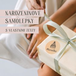 NAROZENINOVÉ jmenovky na dárky 15ks