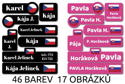 MA - VLAJKY sada, cyklosamolepky (16ks)