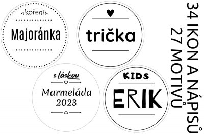 BÍLÉ FRESH RING - SADA samolepky na kořenky 44mm (12ks)