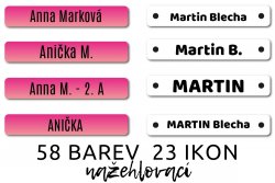 MA - Nažehlovací OBDÉLNÍKy sada 65x10mm (15ks)