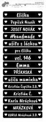 MA - Nažehlovací OBDÉLNÍKy sada 65x10mm (15ks)