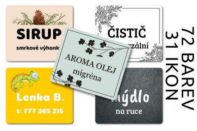 MA - ROLL-ON samolepky SADA, 35x29 mm (12ks)