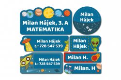 Sada VESMÍR jmenovky (42ks)