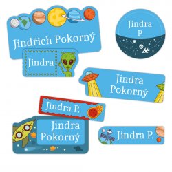 Sada VESMÍR jmenovky (42ks)