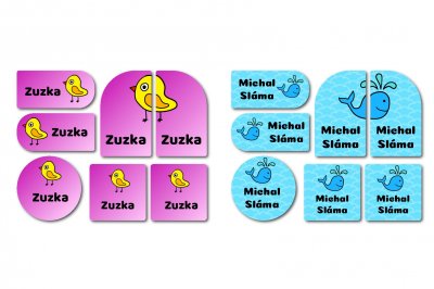 ŠKOLKA sada MINI jmenovek (42ks)