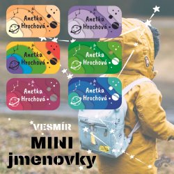 VESMÍR MINI štítky 24x14 mm (55ks)