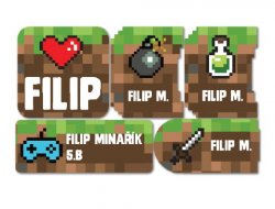 PIXELART sada jmenovek (40ks)