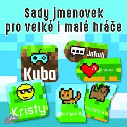 PIXELART sada jmenovek (40ks)