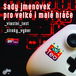 PIXELART sada jmenovek (40ks)