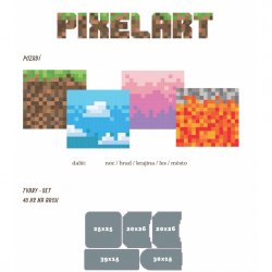 PIXELART sada jmenovek (40ks)
