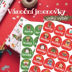 VÁNOČNÍ ZVÍŘÁTKA 23 jmenovky 35mm (20ks)