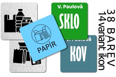 Samolepky NA tříděný ODPAD 60mm (6ks)