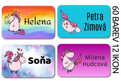 Nažehlovací MINI UNICORN 25x15mm (55ks)