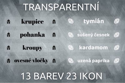 MA - TRANSPARENTNÍ OBDÉLNÍK sada 65x10mm (15ks)