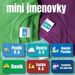 DOPRAVA MINI štítky 25x15 mm (50ks)
