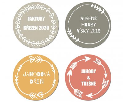 LIST samolepky DOMÁCNOST, 44mm (12ks)