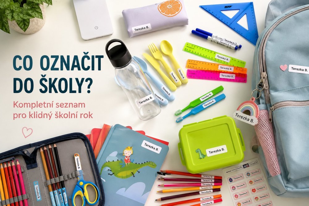 Co vše lze označit jmenovkami do školy. Kompletní seznam věcí, které se vyplatí označit.